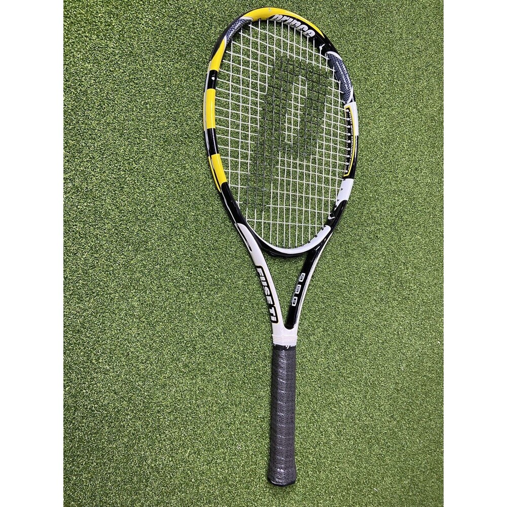 Prince Fuse Ti Tennis Racket OverGrip Black Yellow Triple Force Titanium
